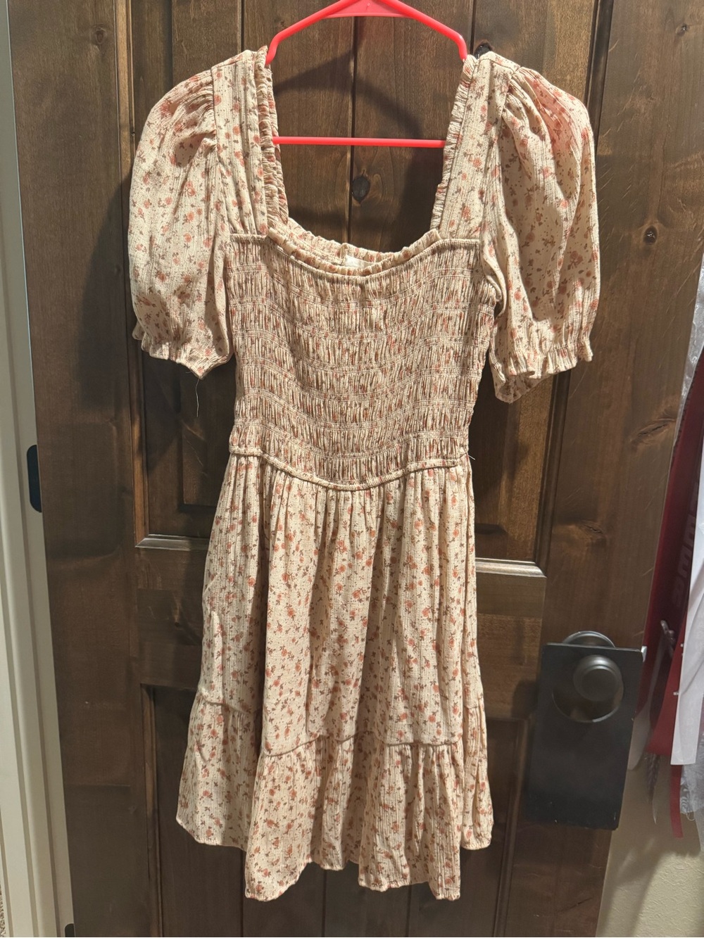 Altar'd State Cream Mini Dress with Pink Floral Print